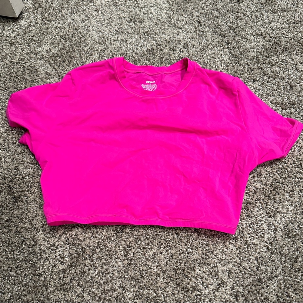 Hot Pink Skims Cropped Top - Medium